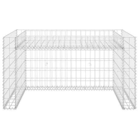 Vidaxl grasmaaieroverkapping met plantenbak 110x80x60cm staaldraad