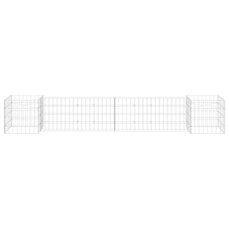 Vidaxl gabion plantenbak h-vormig 260x40x40 cm staaldraad