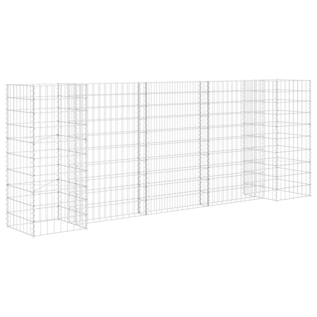 Vidaxl Gabion Planning Boîte en forme de fils en acier 260x40x100 cm