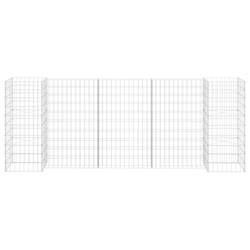 Vidaxl Gabion Planning Box v obliki črke H 260x40x100 cm jeklena žica