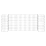 Vidaxl Gabion Planning Box v obliki črke H 260x40x100 cm jeklena žica