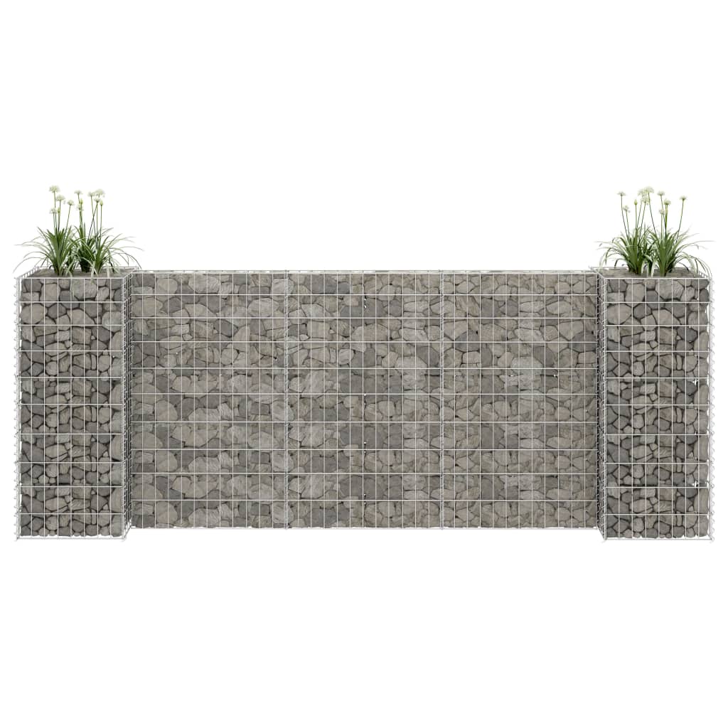 Vidaxl Gabion Planungsbox H-förmig 260x40x100 cm Stahldraht