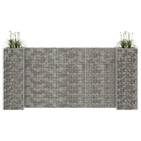 Vidaxl gabion plantenbak h-vormig 260x40x120 cm staaldraad