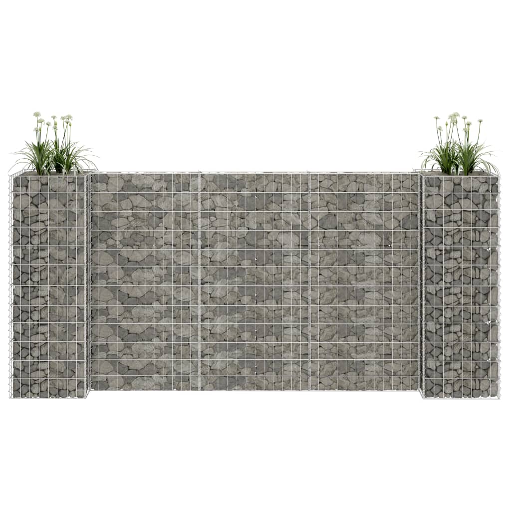 Vidaxl Gabion Plantador en forma de H en forma de H alambre de acero