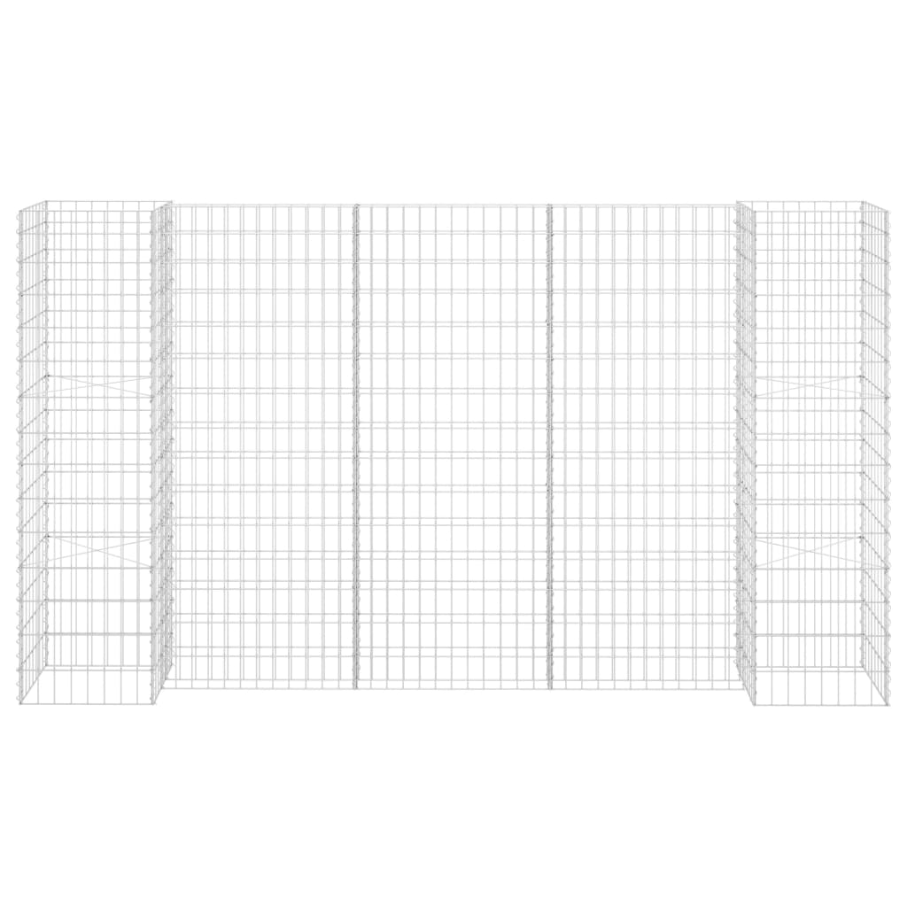 Vidaxl Gabion Planning Boîte en forme de fils en acier 260x40x150 cm