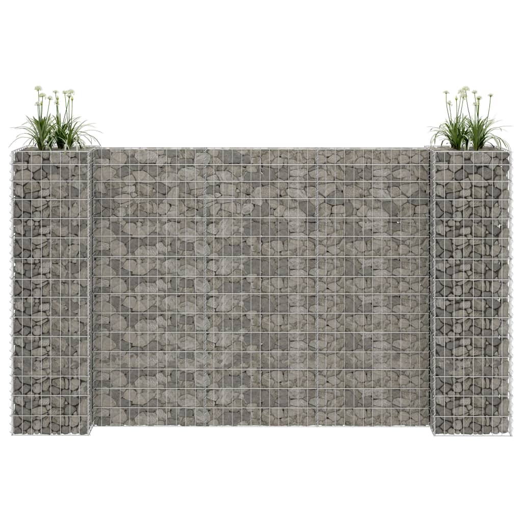 Vidaxl Gabion Planning Box v obliki črke H 260x40x150 cm jeklena žica