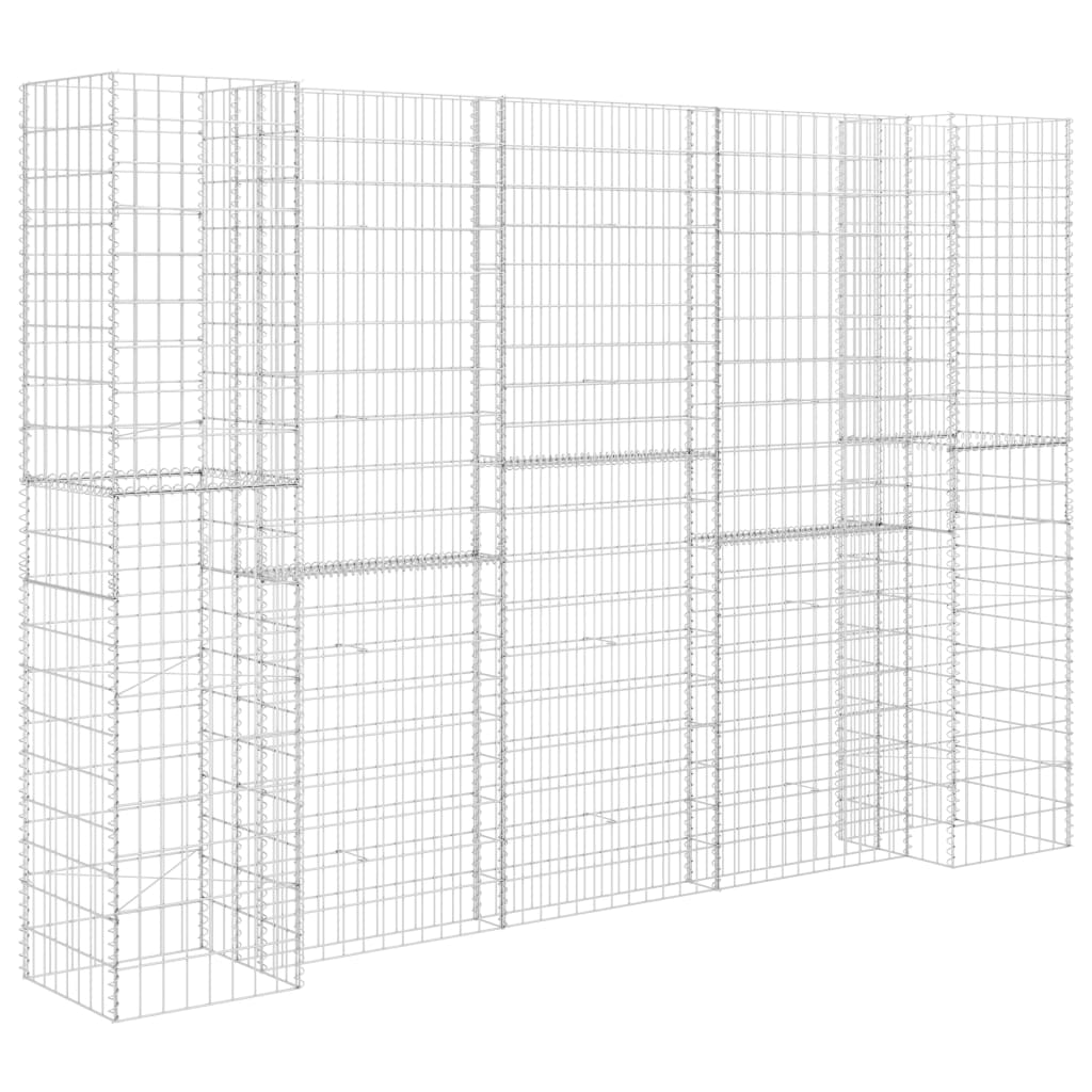 Vidaxl Gabion Planter en H 260x40x180 cm Fil en acier