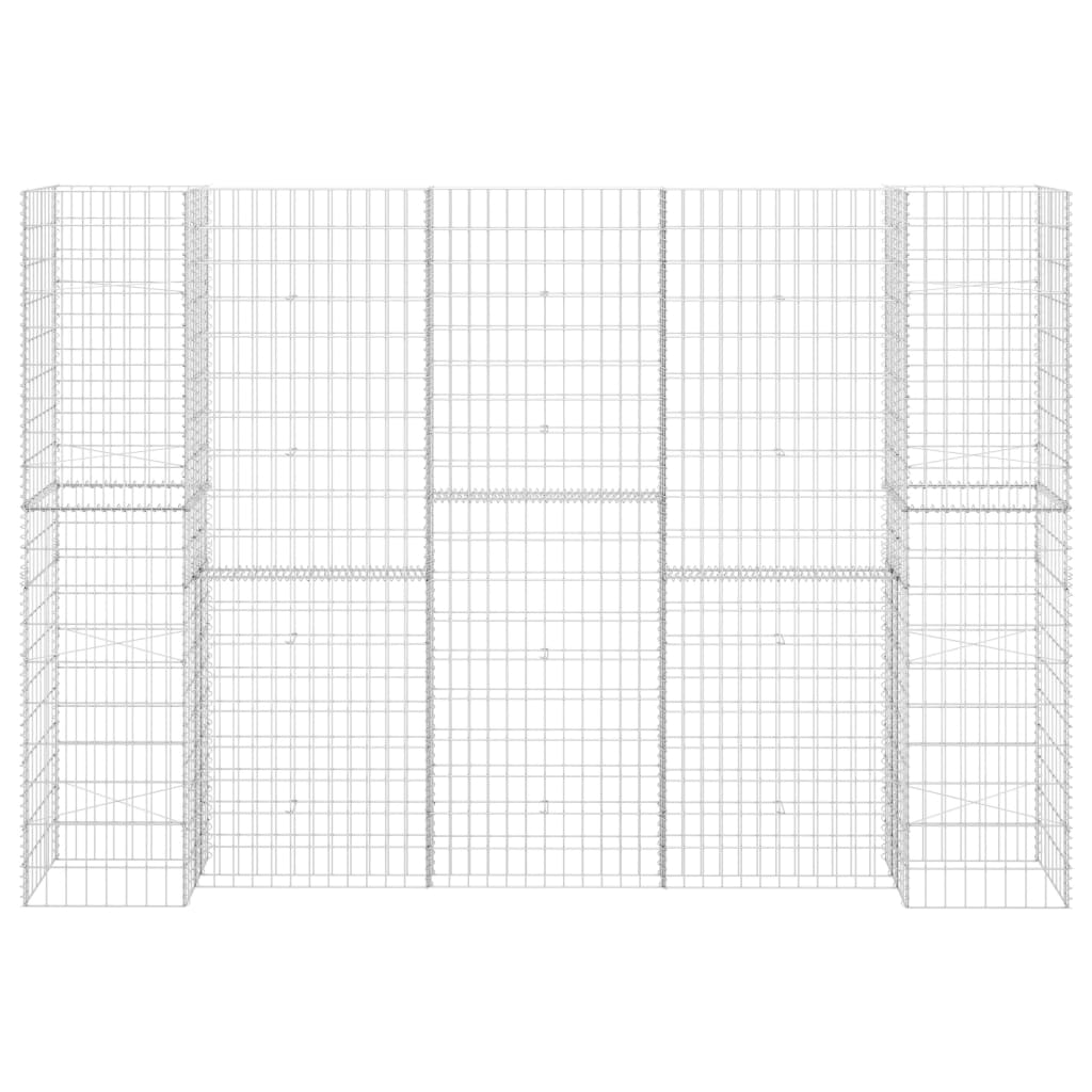 Vidaxl Gabion Planter en H 260x40x200 cm Fil en acier