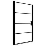 Vidaxl shower door 81x195 cm hardened glass black