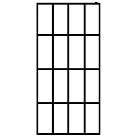 Vidaxl inloopdouchewand 100x195 cm transparant gehard glas