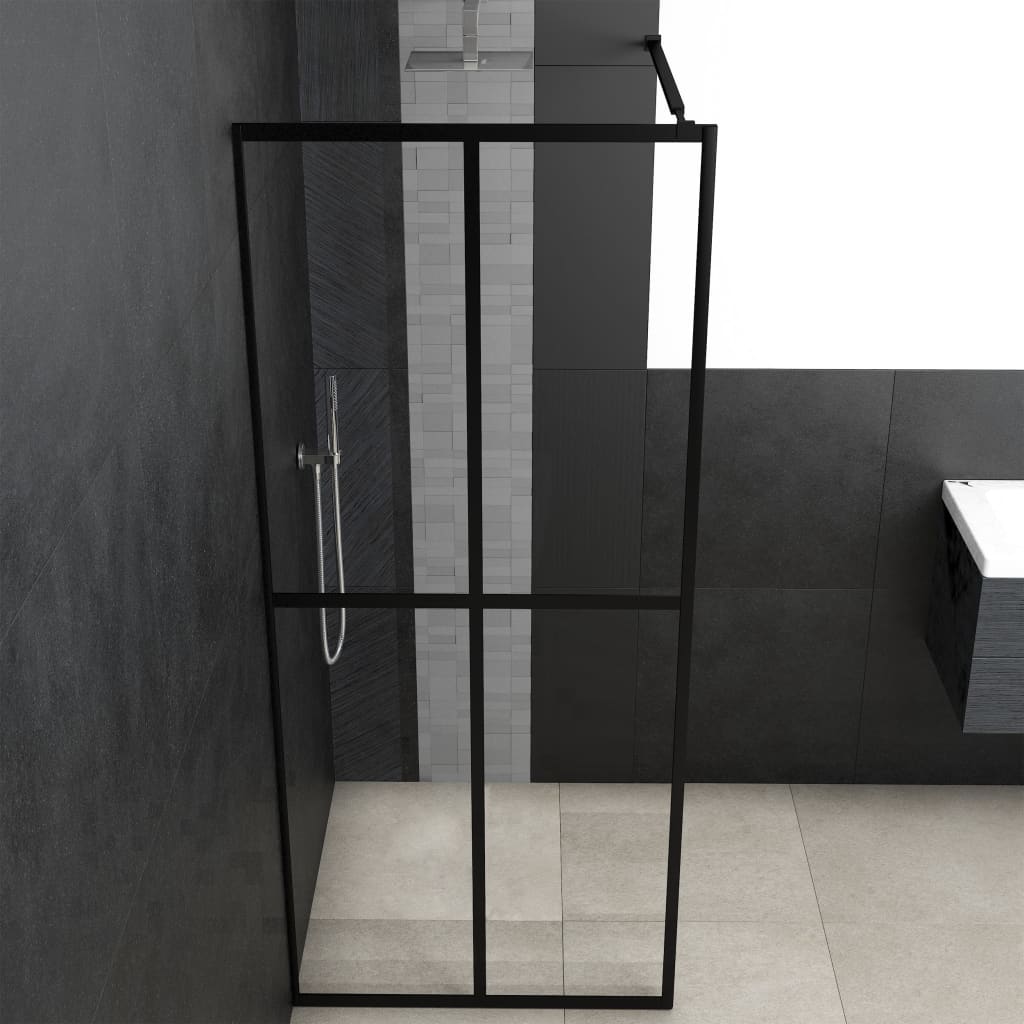 Vidaxl Walk -in Duschwand 80x195 cm transparentes Temperaturglas