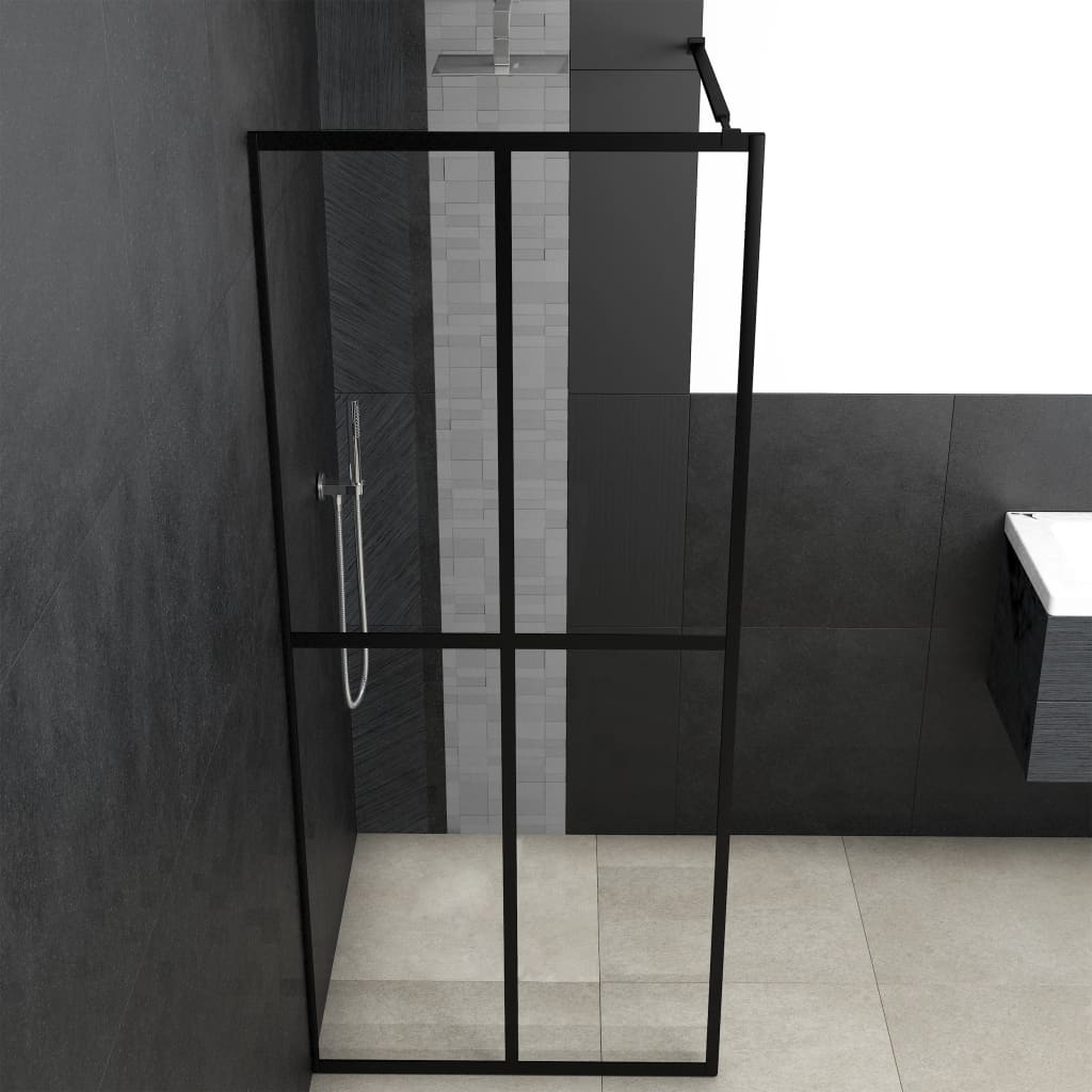 Vidaxl Walk -in Duschmauer 90x195 cm transparent temperéiert Glas