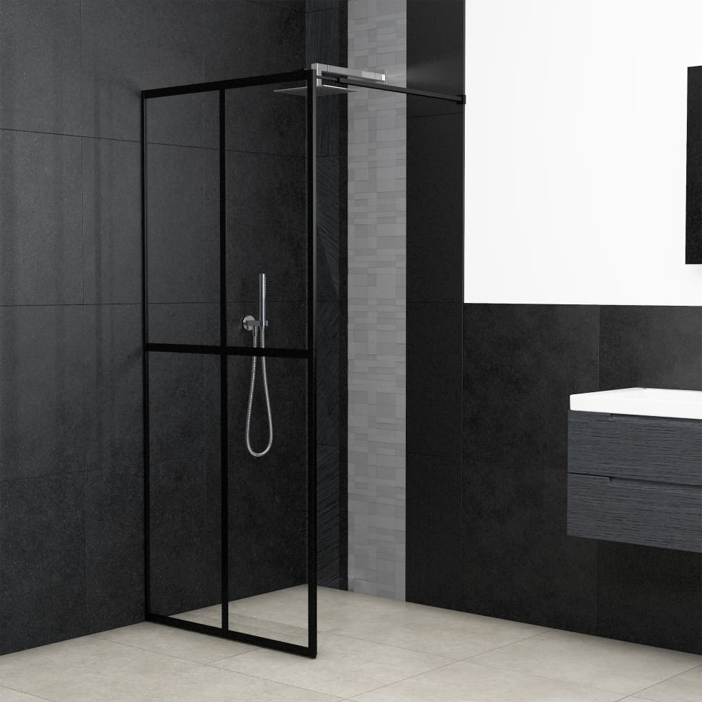 Vidaxl Walk -in shower wall 100x195 cm Transparent tempered glass