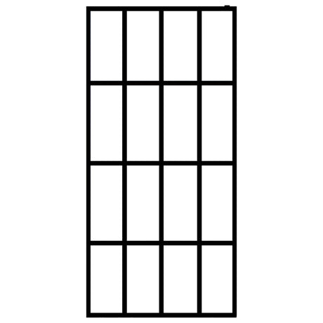 Vidaxl inloopdouchewand 80x195 cm mat gehard glas