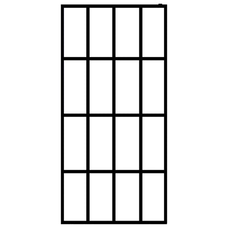 Vidaxl inloopdouchewand 90x195 cm mat gehard glas