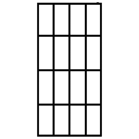Vidaxl inloopdouchewand 100x195 cm mat gehard glas
