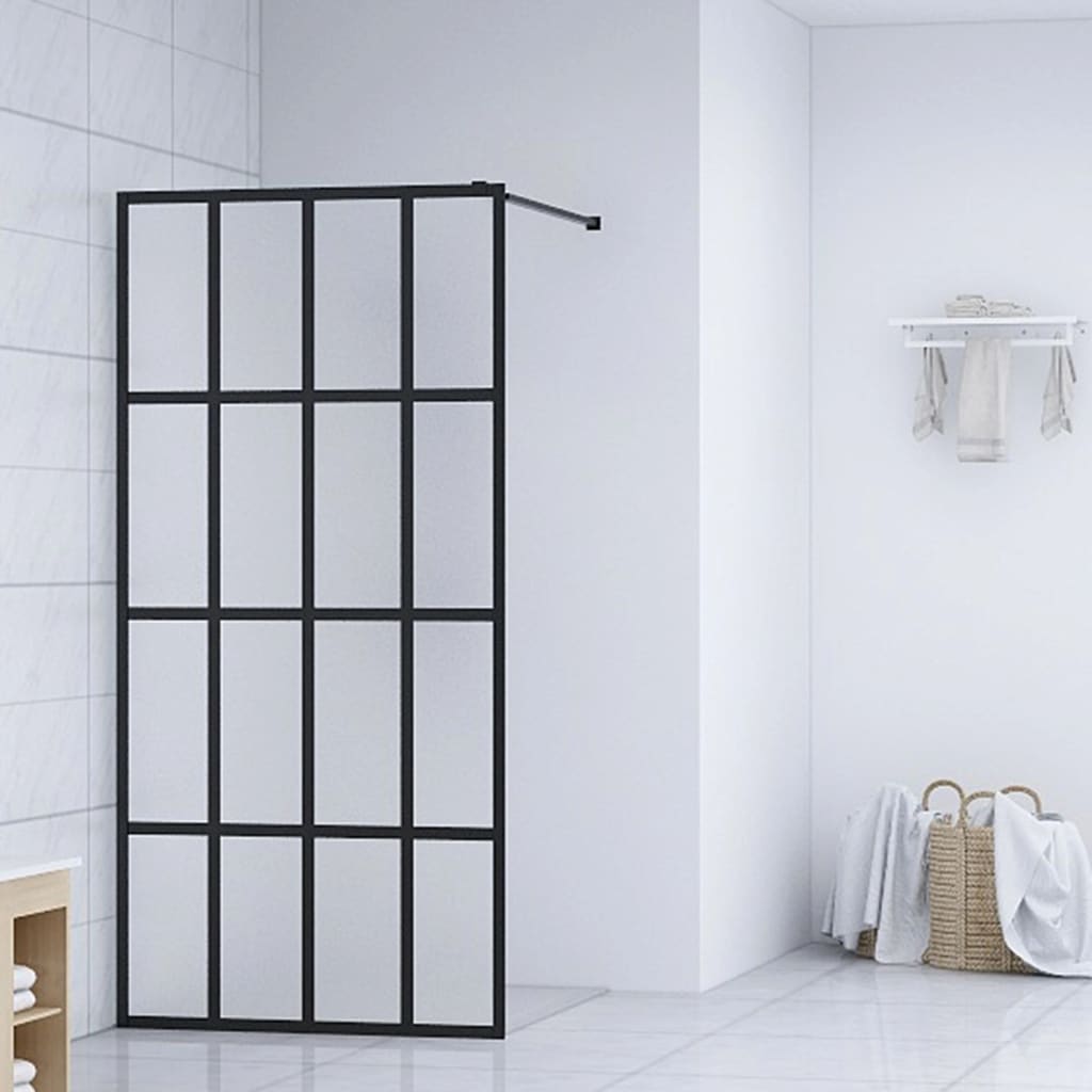 Vidaxl Walk -in dusjvegg 100x195 cm matte temperert glass