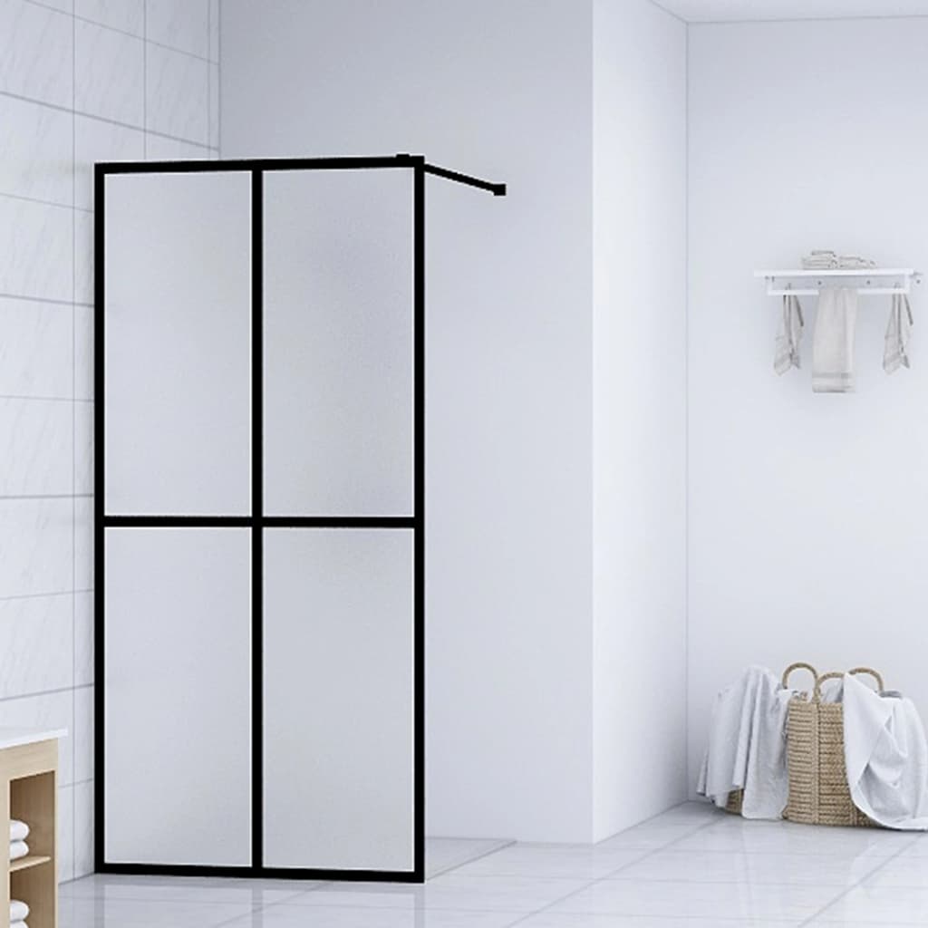 Vidaxl Walk -in Mur de douche 90x195 cm Verre trempée mate