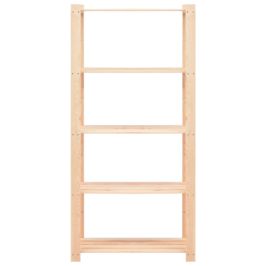 Vidaxl Storage Rack 5-lag 80x38x170 cm Solid Pine 250 kg