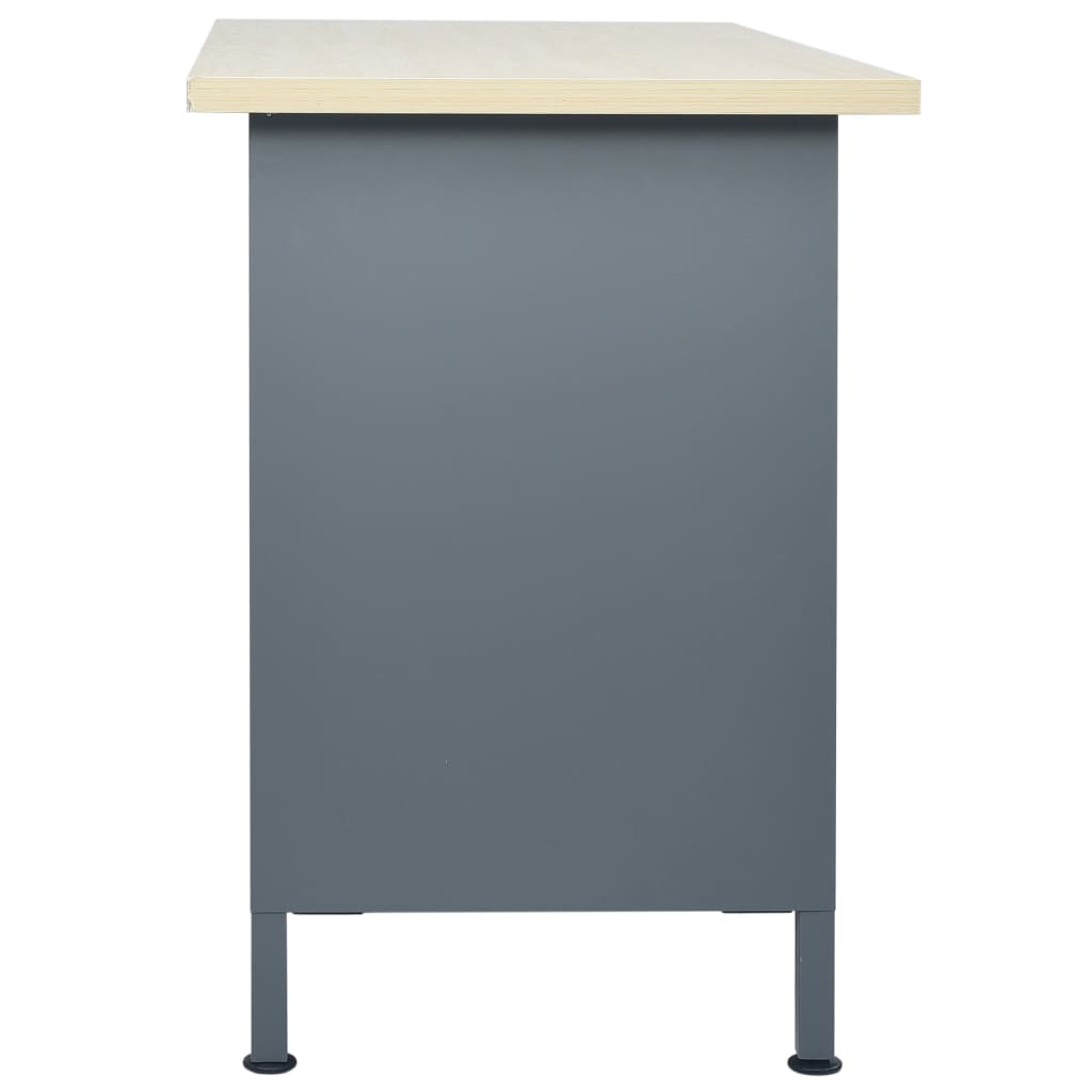 Vidaxl Workbench 120x60x85 cm en acier noir