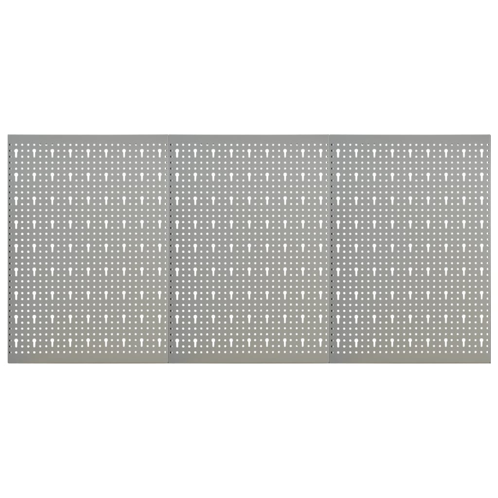 Vidaxl Hakepanel -Wand -montiert 3 Stcs 40x58 cm Stahl