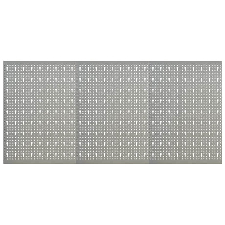 Vidaxl gaatjespaneel wandgemonteerd 3 st 40x58 cm staal
