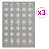 Vidaxl Hakepanel Wall -3 szt. 40x58 cm stal