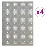 Vidaxl Gaartjenspanelen -Wand -montiert 4 Stcs 40x58 cm Stahl