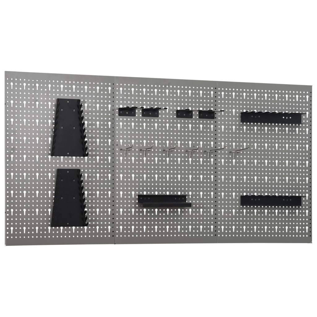 Vidaxl Hakepanel Wall -3 szt. 40x58 cm stal