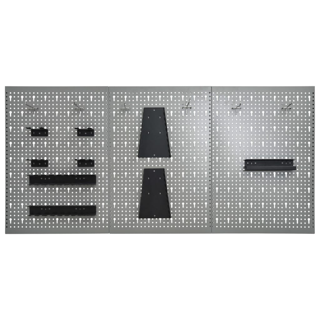 Vidaxl Hakepanel Wall -3 szt. 40x58 cm stal