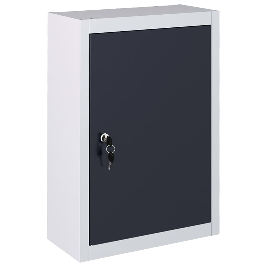 Gabinete de herramientas de Vidaxl para el metal de pared gris y negro