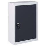 Gabinete de herramientas de Vidaxl para el metal de pared gris y negro