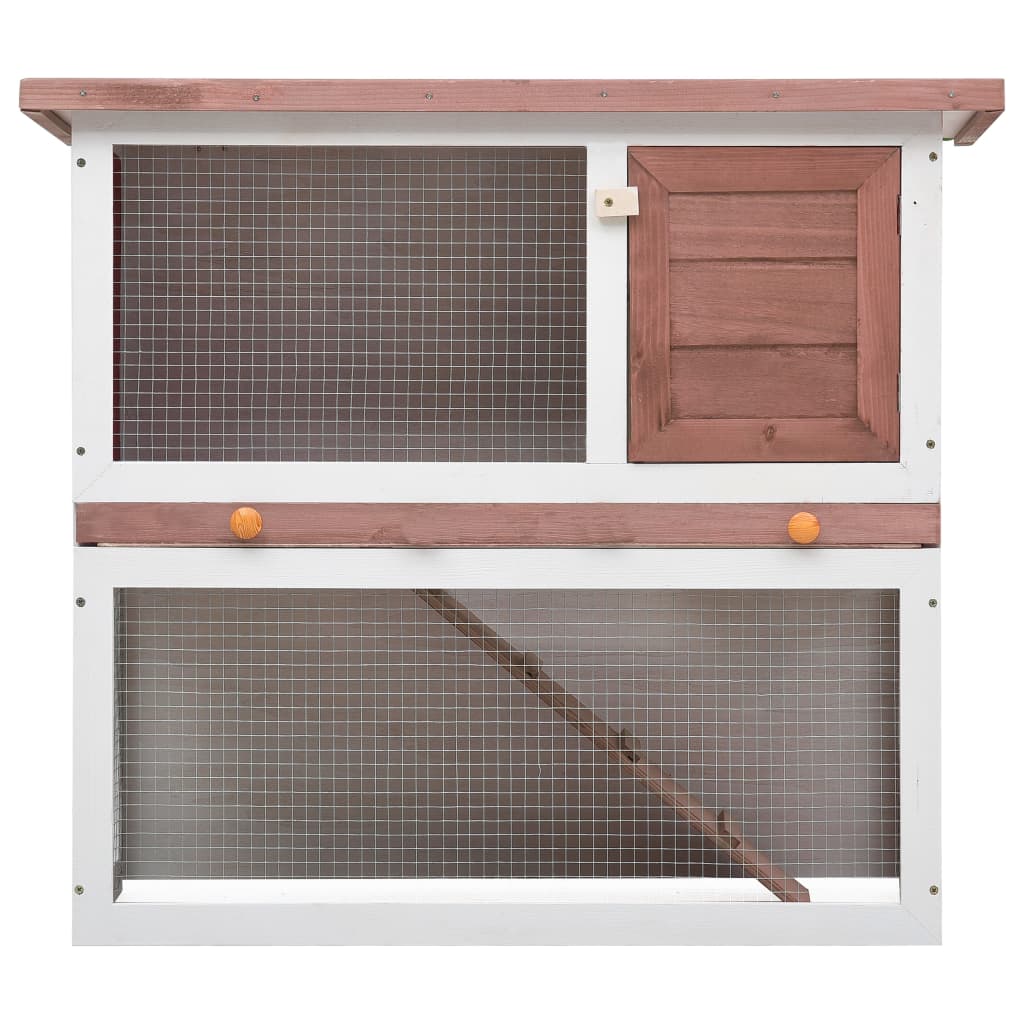 Vidaxl Rabbit hutch for outside with 1 door wood brown