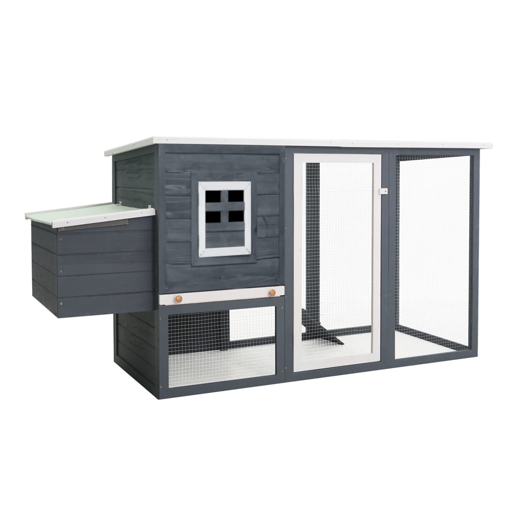 Vidaxl Chicken Coop con Night Loft Wood Grey