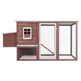 Vidaxl Chicken Coop con il legno a soppalco notturno marrone