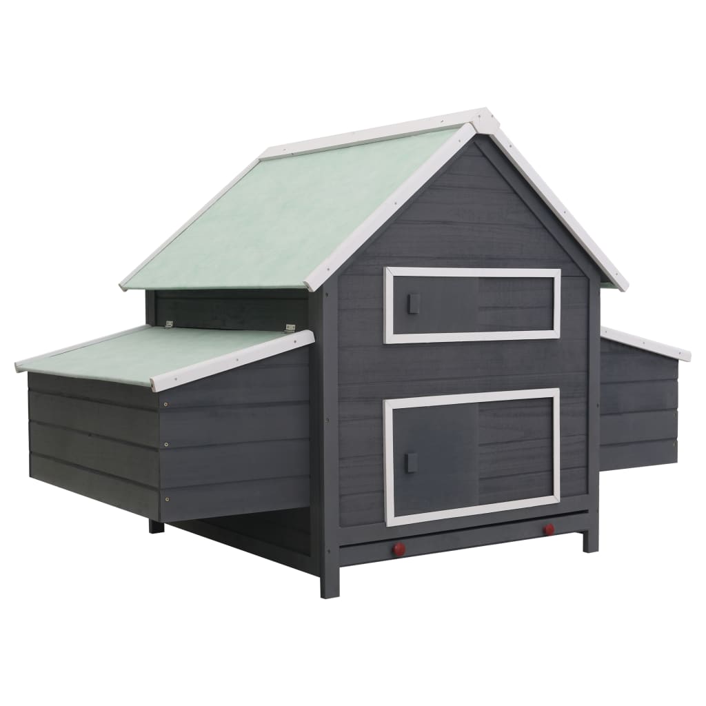 Vidaxl Chicken Coop 157x97x110 cm de madera gris