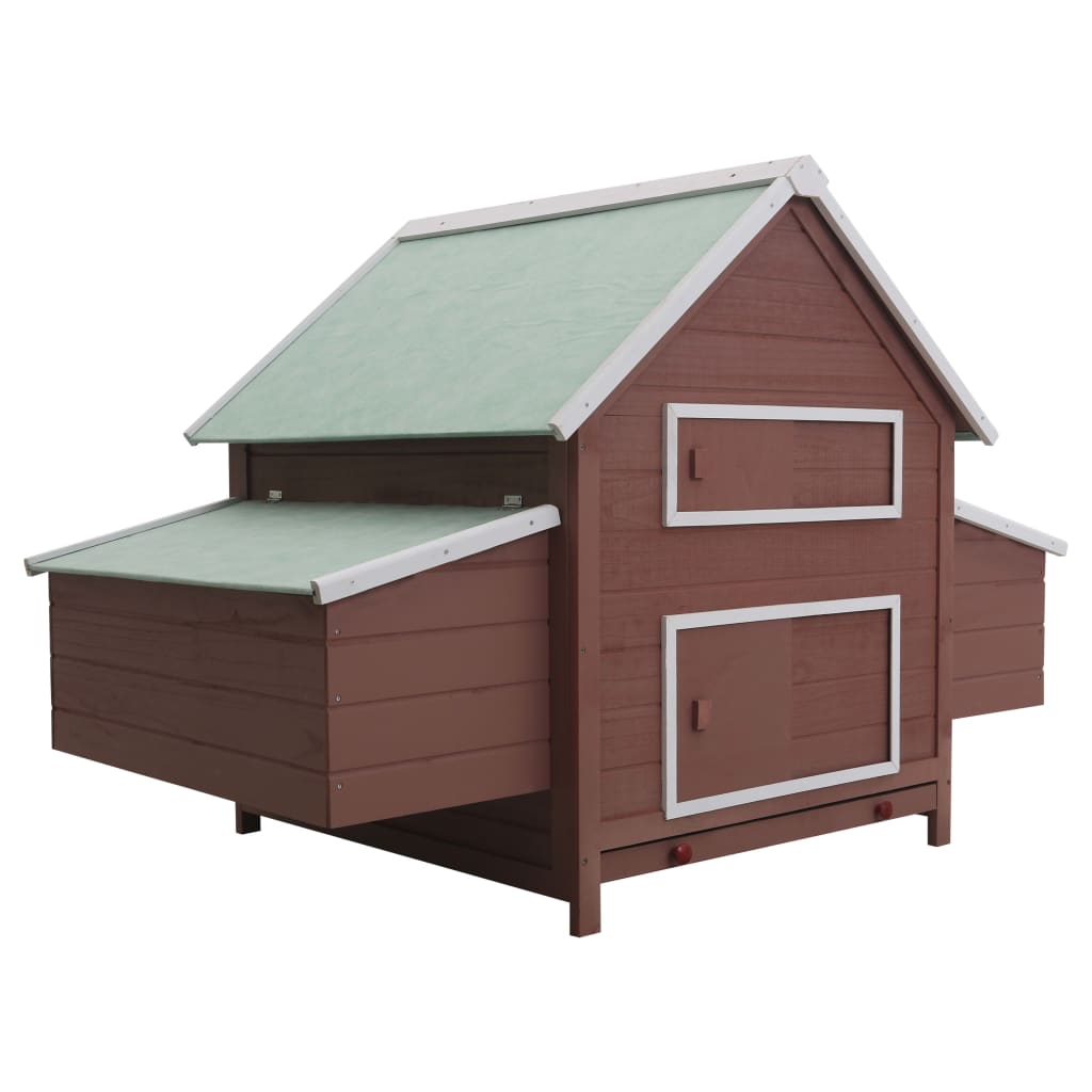 Vidaxl Chicken Coop 157x97x110 cm trebrun