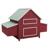 Vidaxl Chicken Coop 157x97x110 cm tre rød