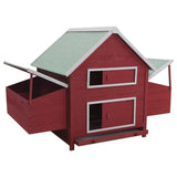 Vidaxl Chicken Coop 157x97x110 cm tre rød