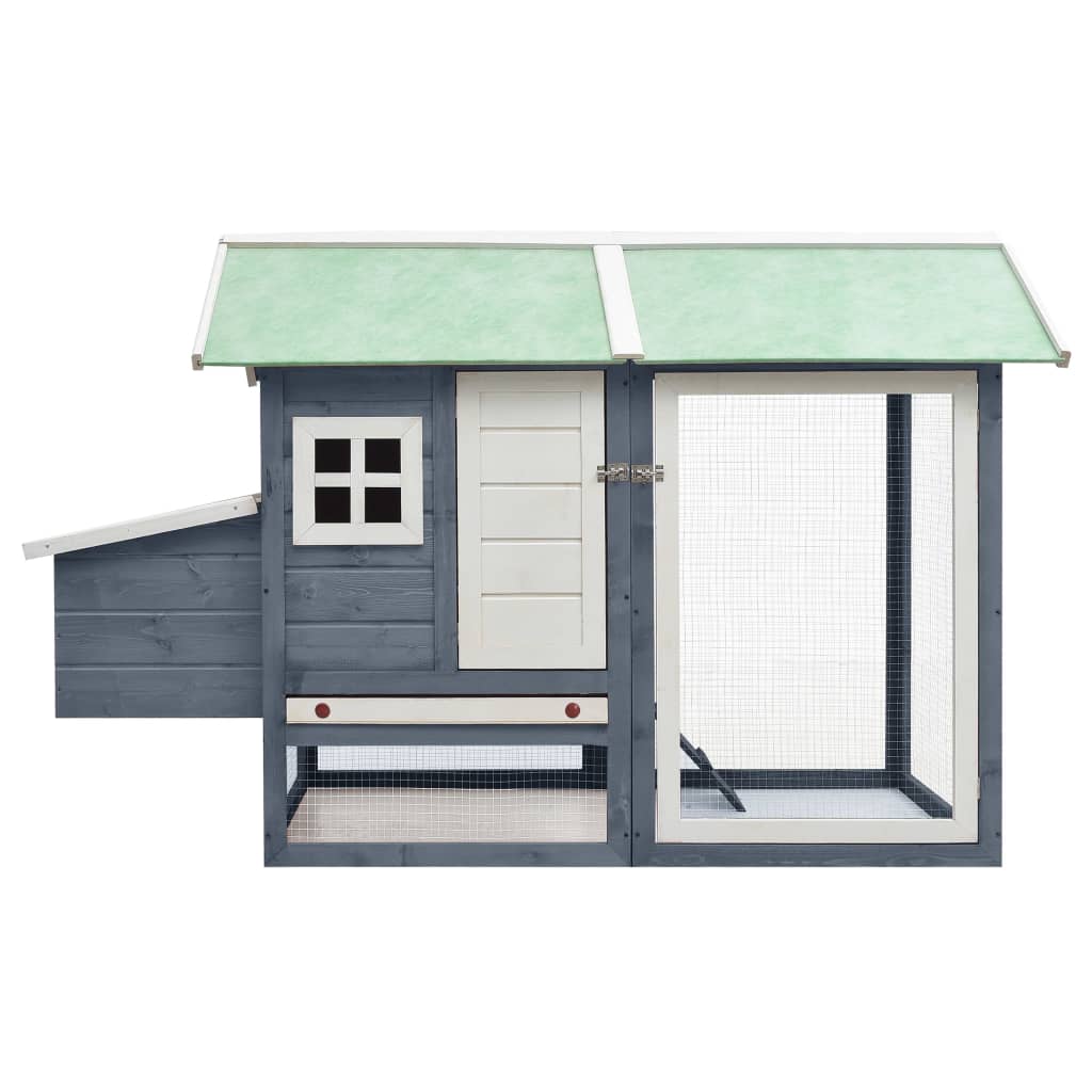 Vidaxl Chicken coop 170x81x110 cm solid pine pine pine wood gray