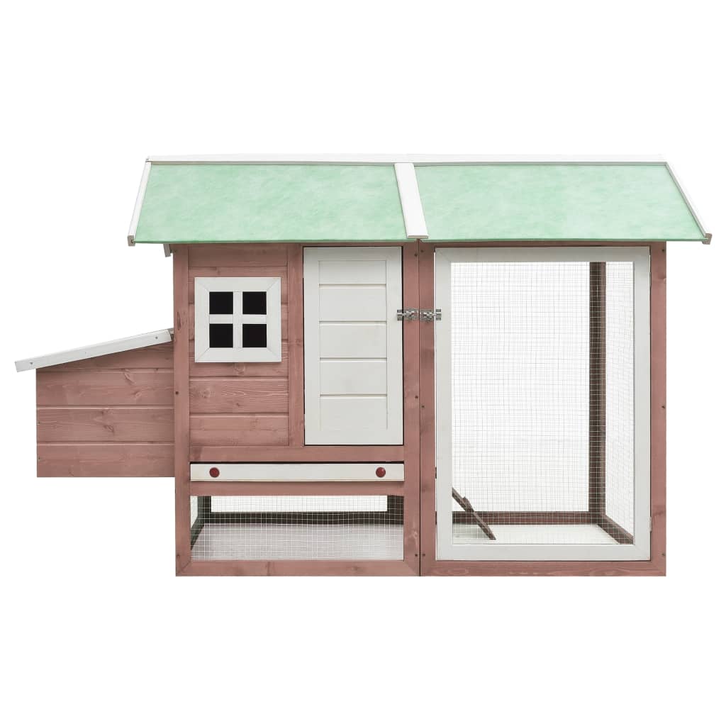 Vidaxl Chicken Coop 170x81x110 cm Feststoffkiefernkiefern Mokka