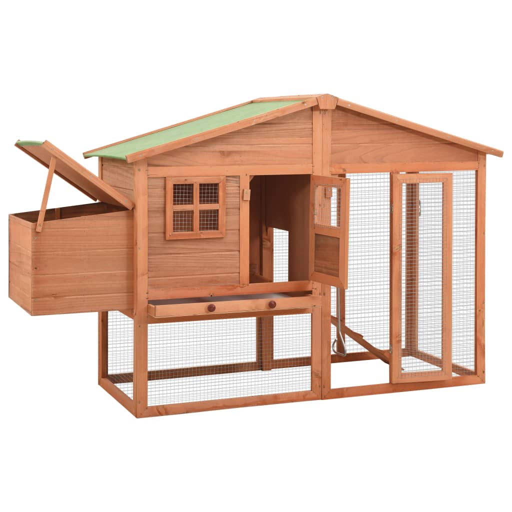 Vidaxl Chicken Coop mit Nest Box Solid Pinewood