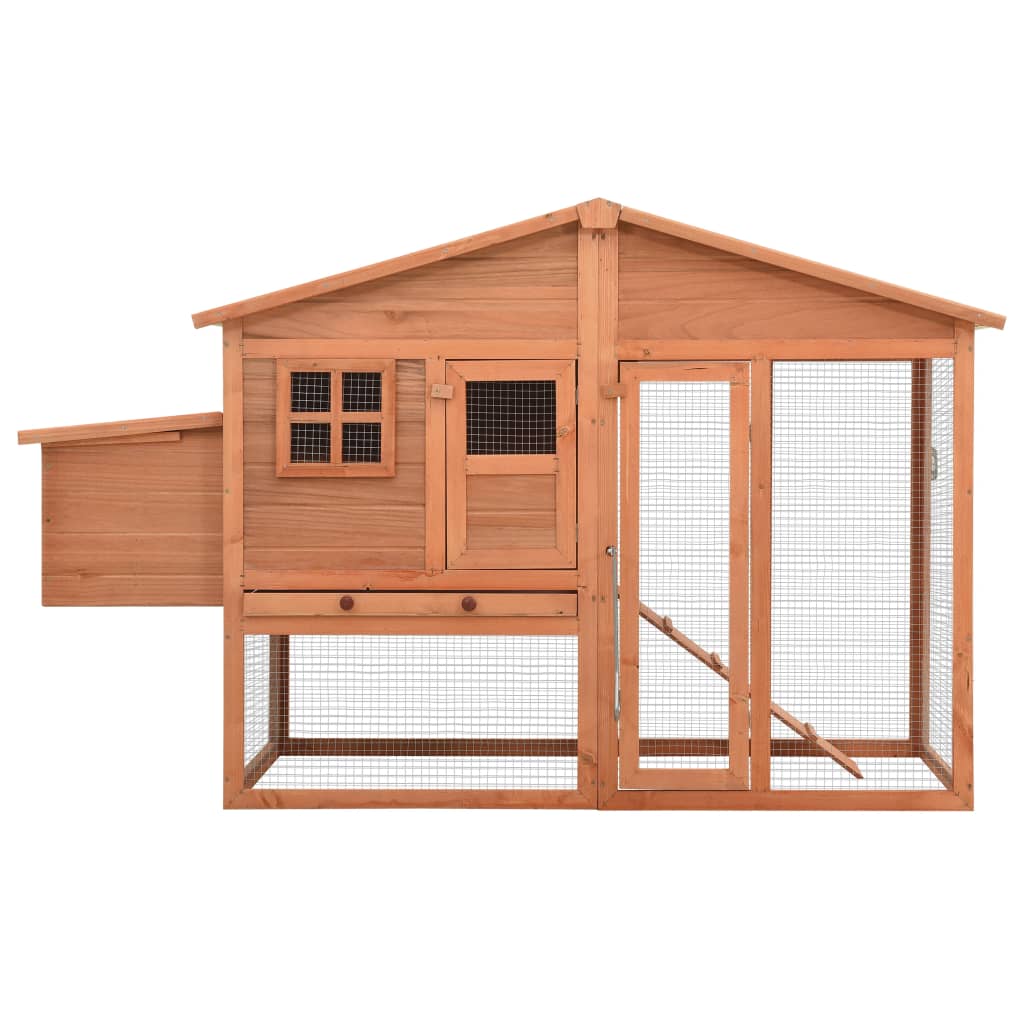 Vidaxl Chicken Coop mit Nest Box Solid Pinewood