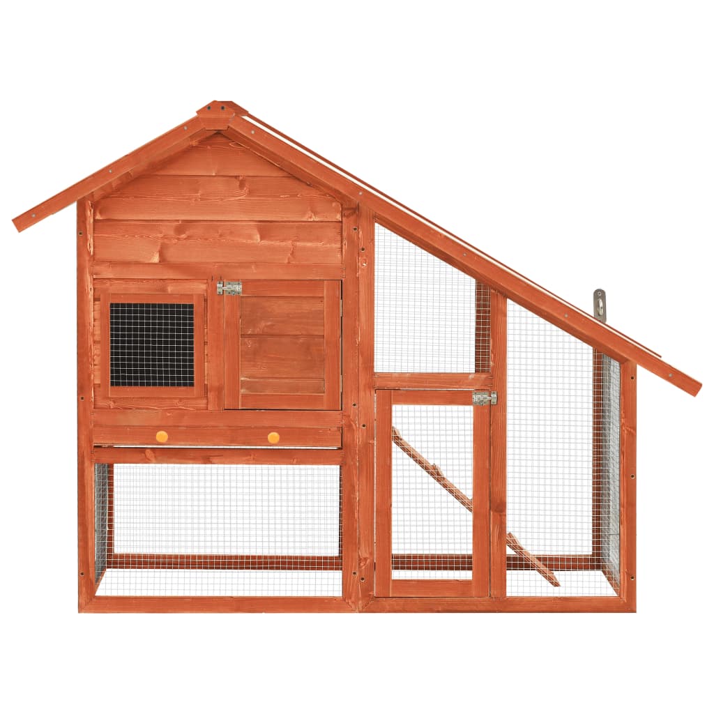 Vidaxl Rabbit hutch 140x63x120 cm Solid pinewood