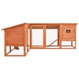 Vidaxl Rabbit Hutch til udefra med Ren Solid Vurenhout Brown