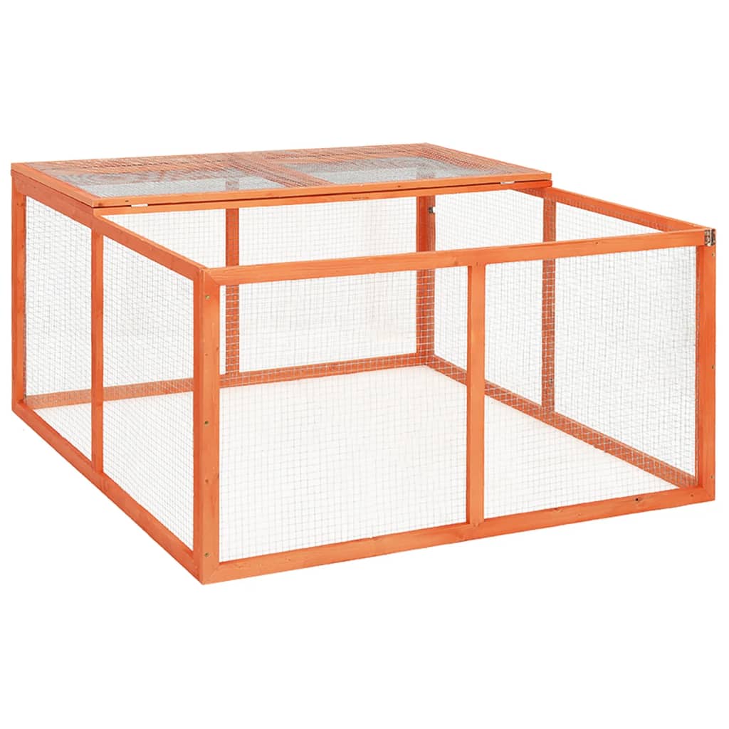 Vidaxl Rabbit Hutch 124x120x60 cm de pino sólido