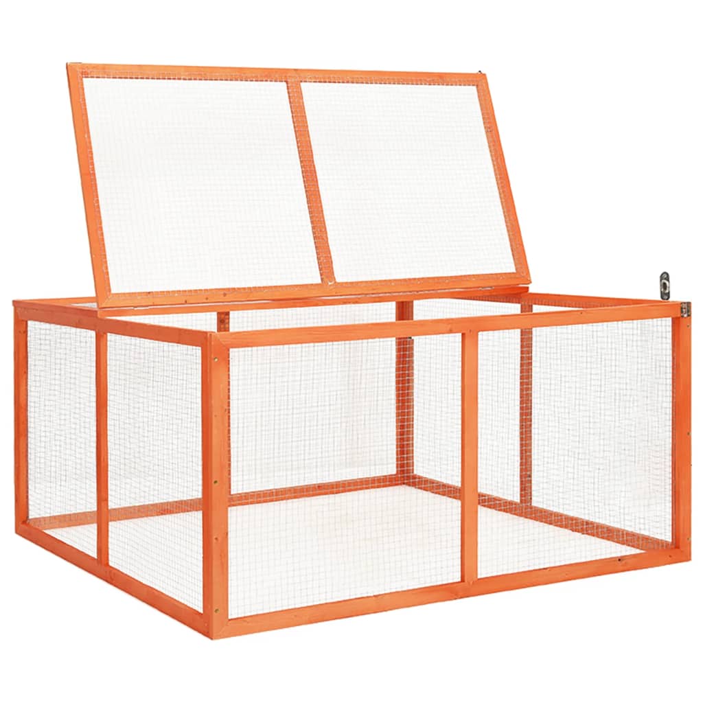 Vidaxl Rabbit Hutch 124x120x60 cm Pineo solido