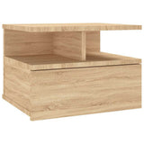 Vidaxl nachtkastje zwevend 40x31x27cm bewerkt hout sonoma eikenkleurig