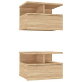 Vidaxl nachtkastjes 2 st 40x31x27 cm bewerkt hout sonoma eikenkleurig
