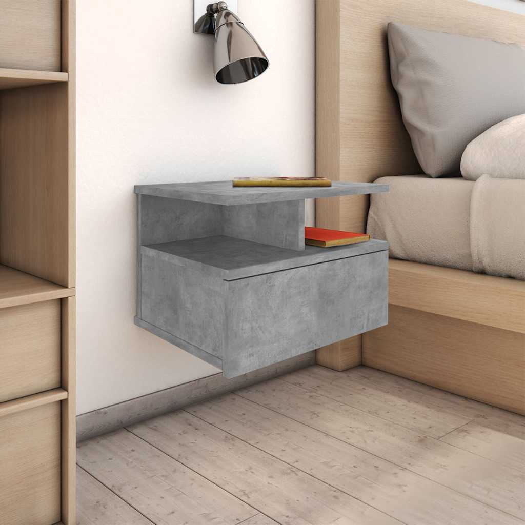 Vidaxl nachtkastjes 2 st 40x31x27 cm bewerkt hout betongrijs
